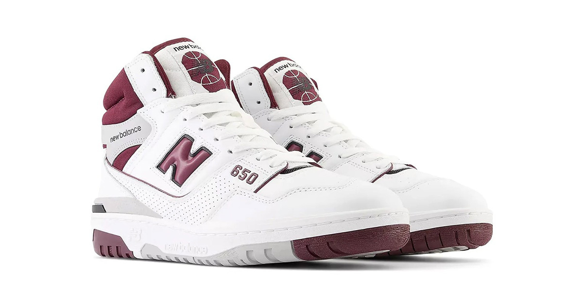 New Balance 650 High-Top Basketballschuh in stilvollem „Burgundy“-Look für Herbst 2023